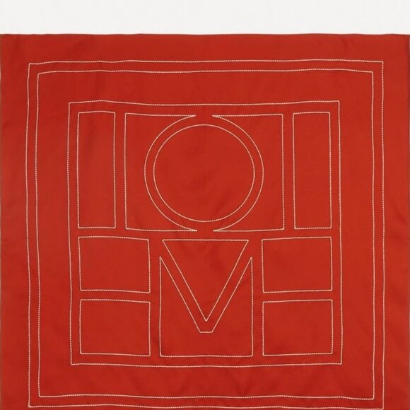 Toteme Accessories - TOTEME ! Embroidered Monogram Silk Scarf (57x57cm)